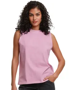 T-shirt smanicata effetto slavato vintage da donna Build Your Brand