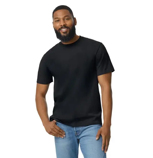 T-shirt Softstyle™ peso medio adulto senza etichetta lavaggio a enzimi Gildan