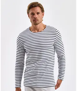 T-shirt uomo a maniche lunghe Marinière Coastal Asquith & Fox