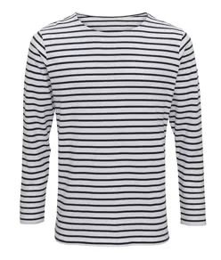 T-shirt uomo a maniche lunghe Marinière Coastal Asquith & Fox