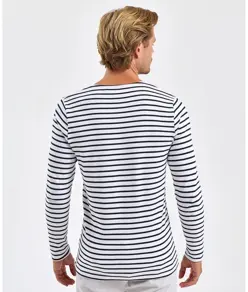 T-shirt uomo a maniche lunghe Marinière Coastal Asquith & Fox