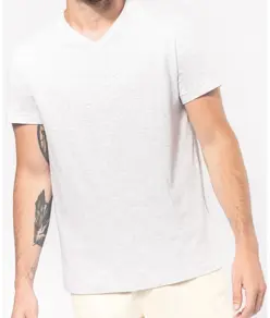 T-shirt uomo con scollo a V a maniche corte Kariban