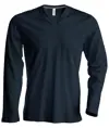 T-shirt uomo scollo a V a maniche lunghe Kariban