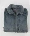 Vestaglia di lusso con zip in pelliccia sintetica stile eschimese Ribbon