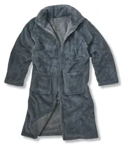 Vestaglia di lusso con zip in pelliccia sintetica stile eschimese Ribbon