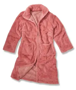 Vestaglia di lusso con zip in pelliccia sintetica stile eschimese Ribbon