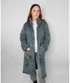Vestaglia di lusso con zip in pelliccia sintetica stile eschimese Ribbon