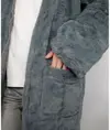 Vestaglia di lusso con zip in pelliccia sintetica stile eschimese Ribbon