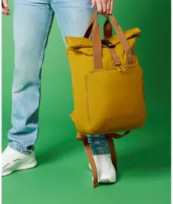 Zaino per laptop roll-top riciclato con doppio manico Bagbase