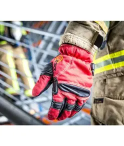 Guanti antincendio misto pelle rossa Rostaing