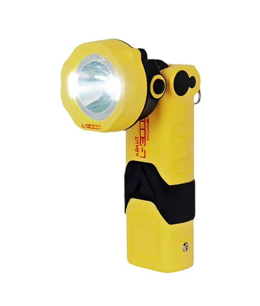 Torcia Atex professionale zona 0-20 Adalit L-3000, certificata ATEX Zona 0/20 gas/polveri - 2 ottiche a 2 LED alta intensità