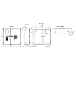 Cassetta completa a parete con vano portaestintori  Texas Twin Compact UNI 45