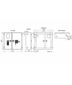 Cassetta completa a parete con vano portaestintori  Texas Twin Compact UNI 45