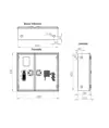 Cassetta vuota ad incasso con vano portaestintori UNI 45  Texas Twin Compact