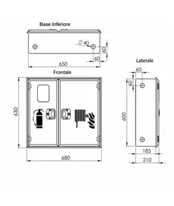 Cassetta vuota ad incasso con vano portaestintori UNI 45  Texas Twin Compact