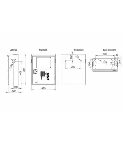 Cassetta vuota con sella forma C UNI 45  Texas Window