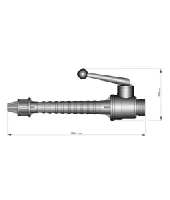Lancia a leva UNI 25 per naspi  ABS 25