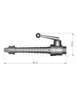 Lancia a leva UNI 25 per naspi  ABS 25