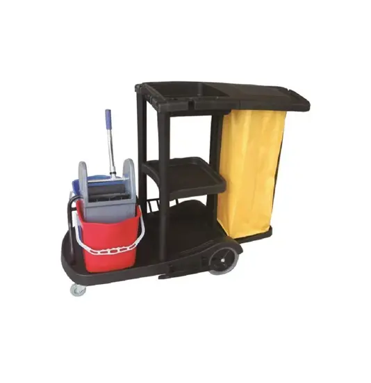 Carrello completo per pulizie in plastica