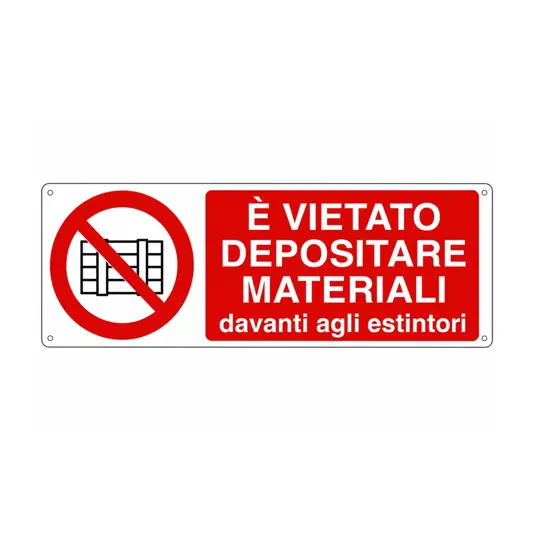 adesivi vietato depositare materiale davanti a estintori