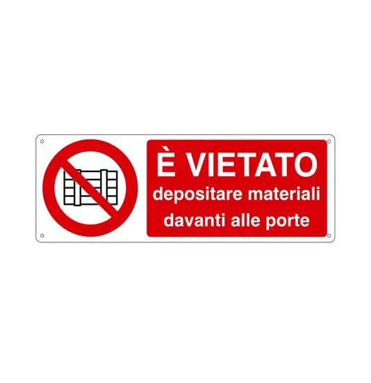 adesivi vietato  depositare materiali davanti alle porte