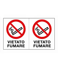 Adesivi 'vietato fumare'
