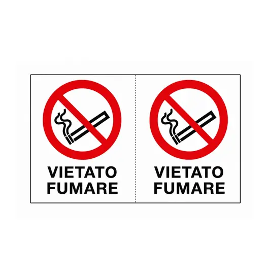 Adesivi 'vietato fumare'