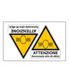 Adesivo 'attenzione rumorosità oltre 85 dB(A)'