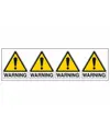 Adesivo da 4 etichette  'Warning'