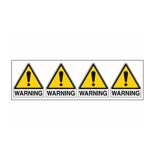 Adesivo da 4 etichette  'Warning'