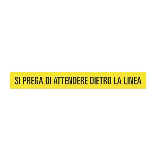 Adesivo da pavimento  attendere dietro la linea
