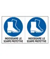 Adesivo 'indossare le scarpe protettive'