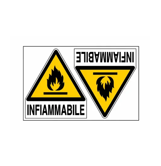 Adesivo 'infiammabile'