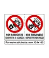 Adesivo 'non rimuovere i dispositivi di sicurezza'