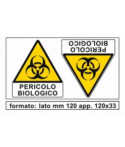 Adesivo 'pericolo biologico'