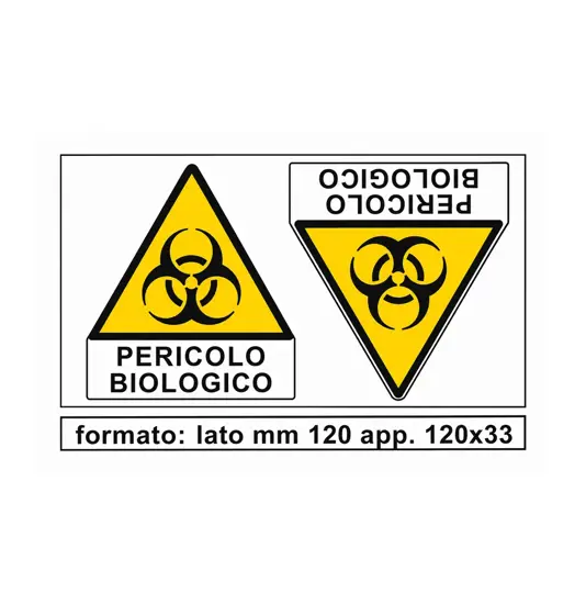 Adesivo 'pericolo biologico'