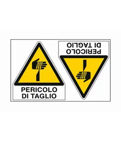 Adesivo 'pericolo di taglio'