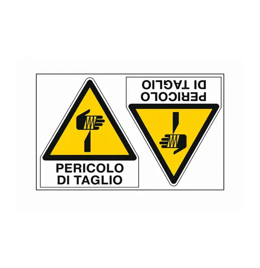 Adesivo 'pericolo di taglio'