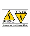 Adesivo 'pericolo elettrico'