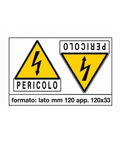 Adesivo 'pericolo elettrico'