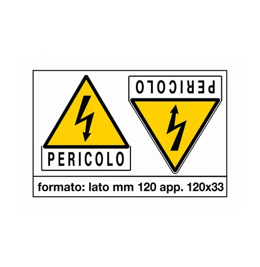 Adesivo 'pericolo elettrico'