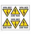 Adesivo pericolo per impianti elettrici