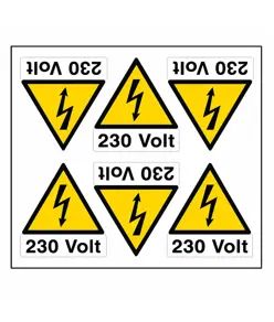 Adesivo pericolo per impianti elettrici