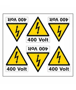 Adesivo pericolo per impianti elettrici