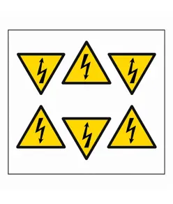 Adesivo pericolo per impianti elettrici