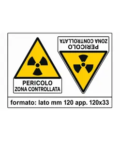 Adesivo 'pericolo zona controllata'