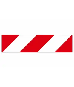 Adesivo rifrangente a strisce bianco/rosse