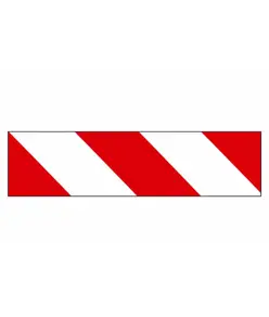 Adesivo rifrangente a strisce bianco/rosse