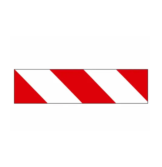 Adesivo rifrangente a strisce bianco/rosse
