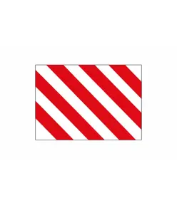 Adesivo rifrangente  bianco/rosso
